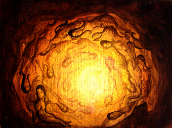 Hope and Lightness-Acrylic & Ink-10x15''-2015