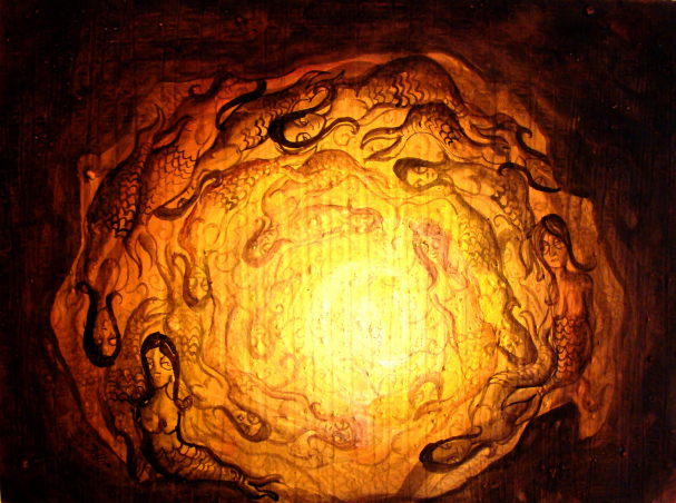 Hope and Lightness-Acrylic & Ink-10x15''-2015