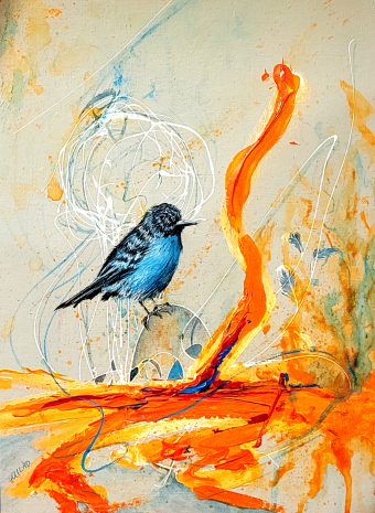 The Bird-Acrylic-10x20''-2024