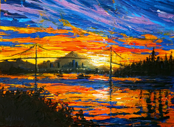 Lions Gate Bridge-Acrylic-12x15''-2024